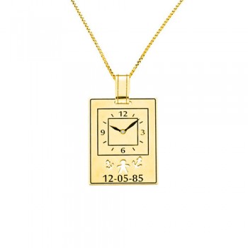 Παιδικό χρυσό μενταγιόν Κ9 με αλυσίδα