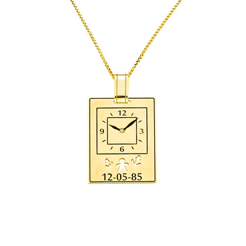 Παιδικό χρυσό μενταγιόν Κ9 με αλυσίδα