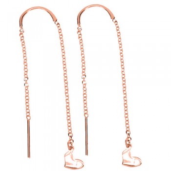 Σκουλαρίκια από ροζ χρυσό Κ9